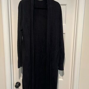 Barefoot Dreams Black Long Open-Front Women's Cardigan